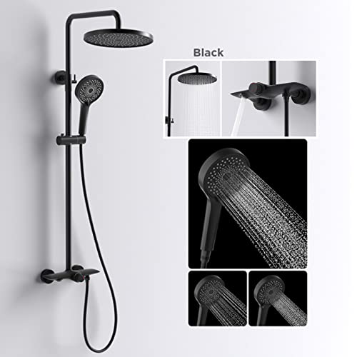 Piste de douche et ensemble de douche 9 pouces avec bec de baignoire