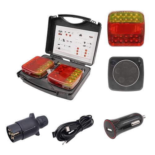 2025 Magnetic Wireless Trailer Lights - Portable LED Tow Lights Kit for Trucks, Boats, RVs & Vehicles - Easy Installation for Maximum Safety