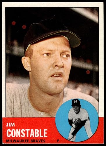 1963 Topps #411 Jim Constable Milwaukee Braves (Baseball Card) EX Braves