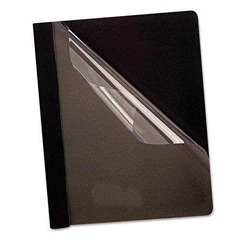 Oxford Premium Clear Front Report Covers, Black, Letter Size, 25 per box (58806EE)