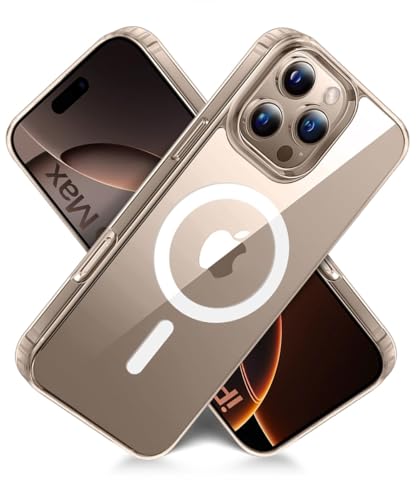 Image of WOW IMAGINE Ultra-Hybrid Back Case Cover for iPhone 16 Pro Max | Compatible with MagSafe | Drop and Camera Protection | Shock Proof Crystal Clear Mobile Back Case (PC+TPU, Transparent)