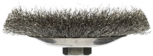 Image of Eazypower 88055 5 inch Crimp Beveled Wire Brush with 5 /8 inch-11 inch Adapter (1-Pack)
