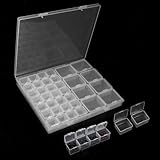 Jeqqinuz Schrauben Sortierbox Sortierboxen für Kleinteile Boxen Aufbewahrung Sortierkasten Kunststoff Setzkasten Zubehör Diamond Painting für Ohrstecker, Maniküre, Perlen, Strasssteine