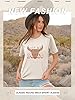 Dresswel Women Not My First Rodeo Distressed Funny T-Shirt Vintage Western Cowgirl Bull Print Crew Neck Tshirts Summer Tops Apricot #1