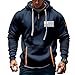 ZWSPTO Hoodies for Men Quarter Zip Pullover Tactical Sweatshirt Vintage Long Sleeve Casual Fashion Hoodie with Pockets