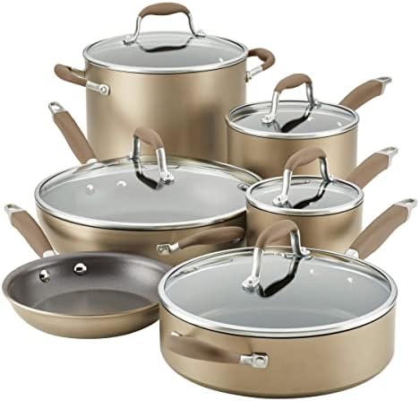 Anolon Advanced Home Hard-Anodized Nonstick 11-Piece Cookware Set...