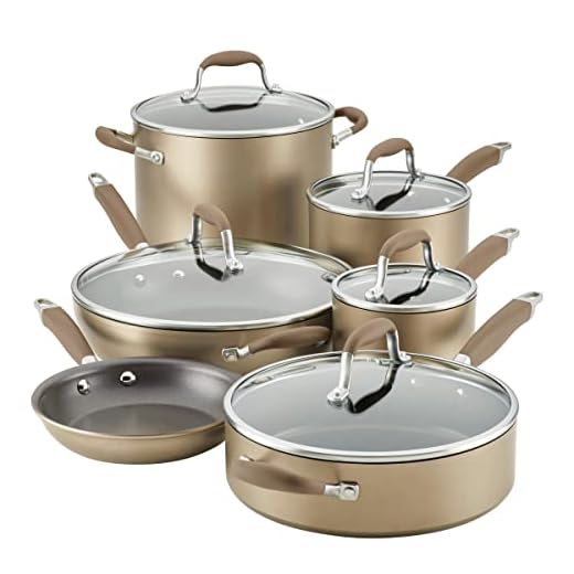 Anolon Advanced Home Hard-Anodized Nonstick 11-Piece Cookware Set (Bronze)