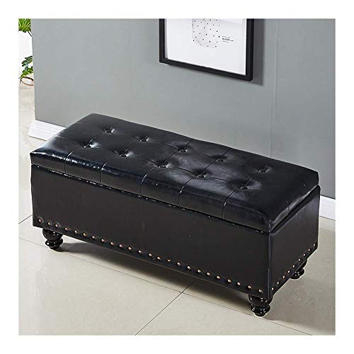 Tabouret de rangement multifonctionnel noir pour ranger les jouets