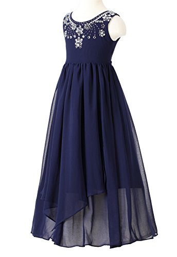 Chiffon Glitter Rhinestone Wedding Bridesmaid Dress Girl Dress2