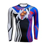 昭和平成ライダー コスプレ衣装 全身タイツ tシャツ 長袖 半袖 パジャマ ルームウェア 選べるデザイン 伸縮性 吸汗速乾 レオタード 変身スーツ 戦闘服 親子セット 大人 子供 男女兼用 1号 クウガ アギト カブト ダブル ビルド アマゾン BLACK ガヴ ゼッツ ハロウィン 文化祭 舞台応援 誕生日プレゼント 人気特撮 萌えグッズ (M（子供）,Z) [並行輸入品]