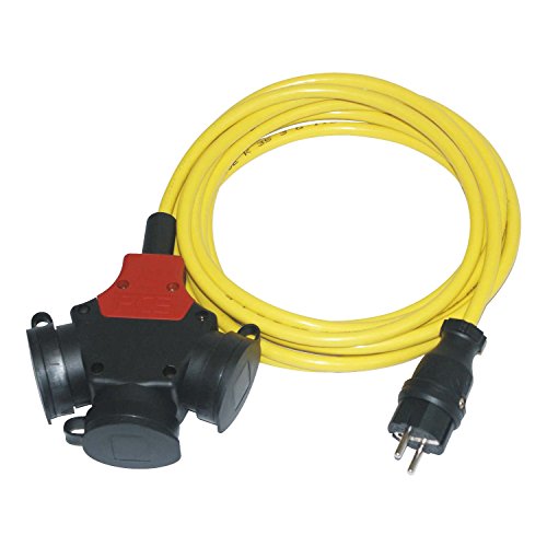PC ELECTRIC 980905315581 Verlängerungskabel 3-fach K35 3G1.5 Länge 5 m IP44