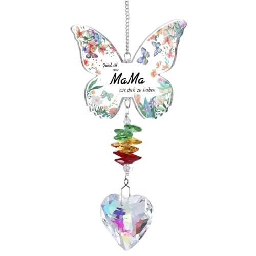 GooDengFull Mama Sonnenfänger Schmetterling Acryl Deko Weihnachten...