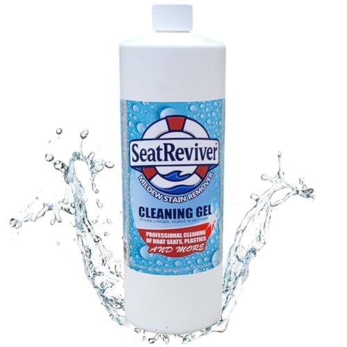 mildew stain remover for boat seats vinyl amp plastic  fast-acting gel formula that sticks longer  no scrub needed  32oz