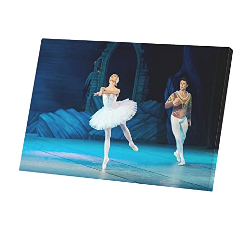 Toile imprimée danse classique grand format poster deco ballerine sur pointe 90x60cm