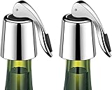 Tapón de botella de vino de acero inoxidable, tapón de botella de vino con silicona, protector de vino reutilizable,...