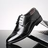 Derbies Shoes Men Oxford Shoes Classic Brogues Casual Patent Leather Lace Up Formal Dress Shoes Business Wedding Lightweight Non-Slip GJA1117 Black UK 13 #5