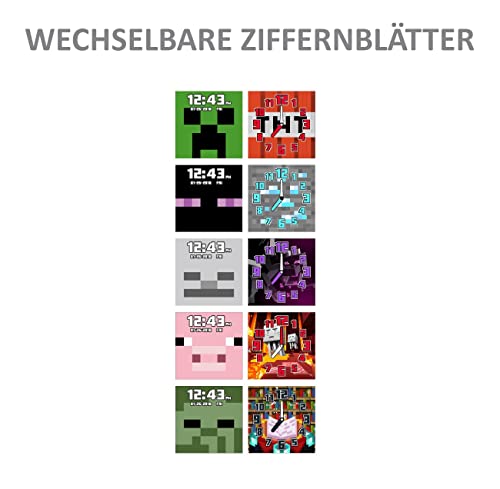 Minecraft-Reloj-Interactivo-Color-Forro-Polar-Verde-con-Licencia-Oficial-de-Star-Wars-Silent-One-Crew-Talla-unica-Accutime-Watch-Corp-MIN4045