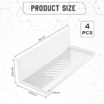 Therwen 4 Pack Magnetic Pegboard Shelves, 12 x 4.8 x 3.6 Inches, White - Image 3