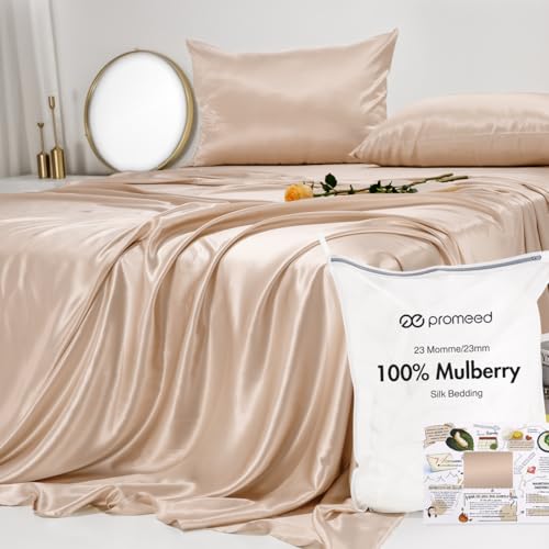 PROMEED 100% Mulberry Silk Queen Sheet Set