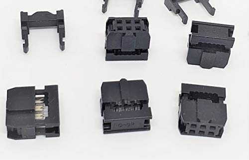 Conectores IDC 2x3 hembra 6P 2.54 mm FC negro con terminal de pin de alta precisión mecánica