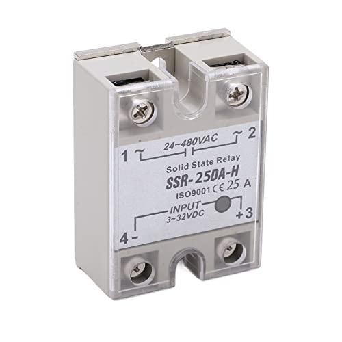 Solid State Relay, 1 Phase SSR Voltage Regulating 25A AC24?480V Control Voltage 3?32VDC, Fast Switching Speed High Reliability SSR Ideal for Process Control Applications