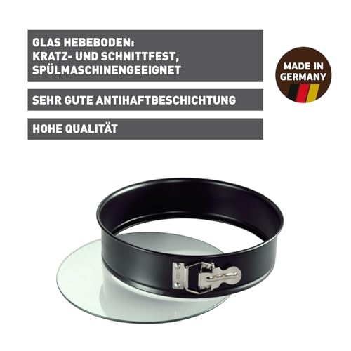 Original Kaiser Inspiration Springform mit Glasboden 28 cm rund, Backform mit Hebeboden, auslaufsichere Kuchenform, antihaftbeschichtet… – Ansicht 3