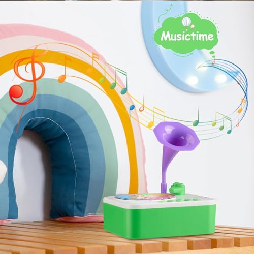 Image of Kids Gramophone with 95 Cards, Children's Phonograph Story Music Player Gift Boys Girls,Toddler Toys Early Childhood Educational Toy Gift Birthday 3-6 Years Old - Multicolor.