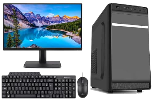 Image of KRYNORCXY Computer Desktop PC - Core i5-4570 CPU, SSD, HD Graphics 4600, 22 inch inch LED Monitor, Keyboard & Mouse, Windows 10 Pro, Wi-Fi Enabled (16GB RAM, 512GB SSD)