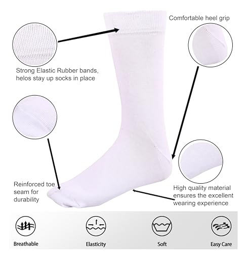 Men Cotton Crew Dress Socks Soft Comfortable Thin Fine Elegant Durable Breathable3