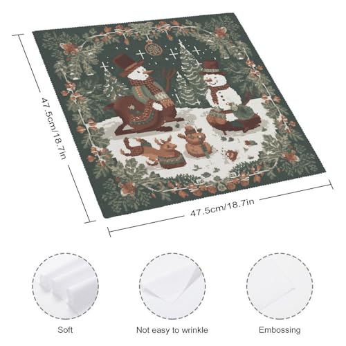 Servilletas de Tela Reutilizables POLESVBM Set 4 Floral miniatura 2