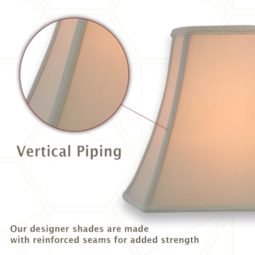 Image of Royal Designs, Inc. DSO-68-14EG Rectangle Cut Corner Bell Designer Lamp Shade, (6x8) x (9x14) x 10.625, Eggshell
