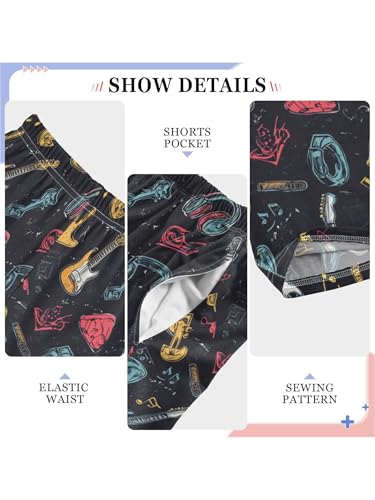 Abstract Rock Guitar Boys Pants for Kids Jogger Pants with Pockets S4