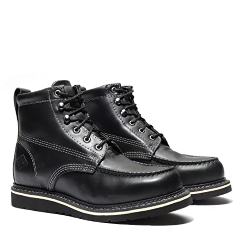 Image of Bonanza Boots FRONTIER PLUS 6 inch Men's Moc Toe Work Boot - Built For Tough Jobs