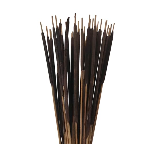 Ramo decorativo de 50 tallos naturales de junco seco 28 pulg miniatura 5