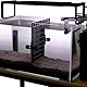 Laroal Aquarium-Trennwand, Saugnapf, Schwarze Clips, Glas-Befestigungsclips, Isolationshalter aus Kunststoffgitter für Aquarien