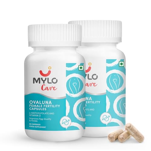 Image of Mylo Ovaluna Female Fertility Supplement Capsules Shatavari and CoQ10 (60 Capsules (Pack of 2))