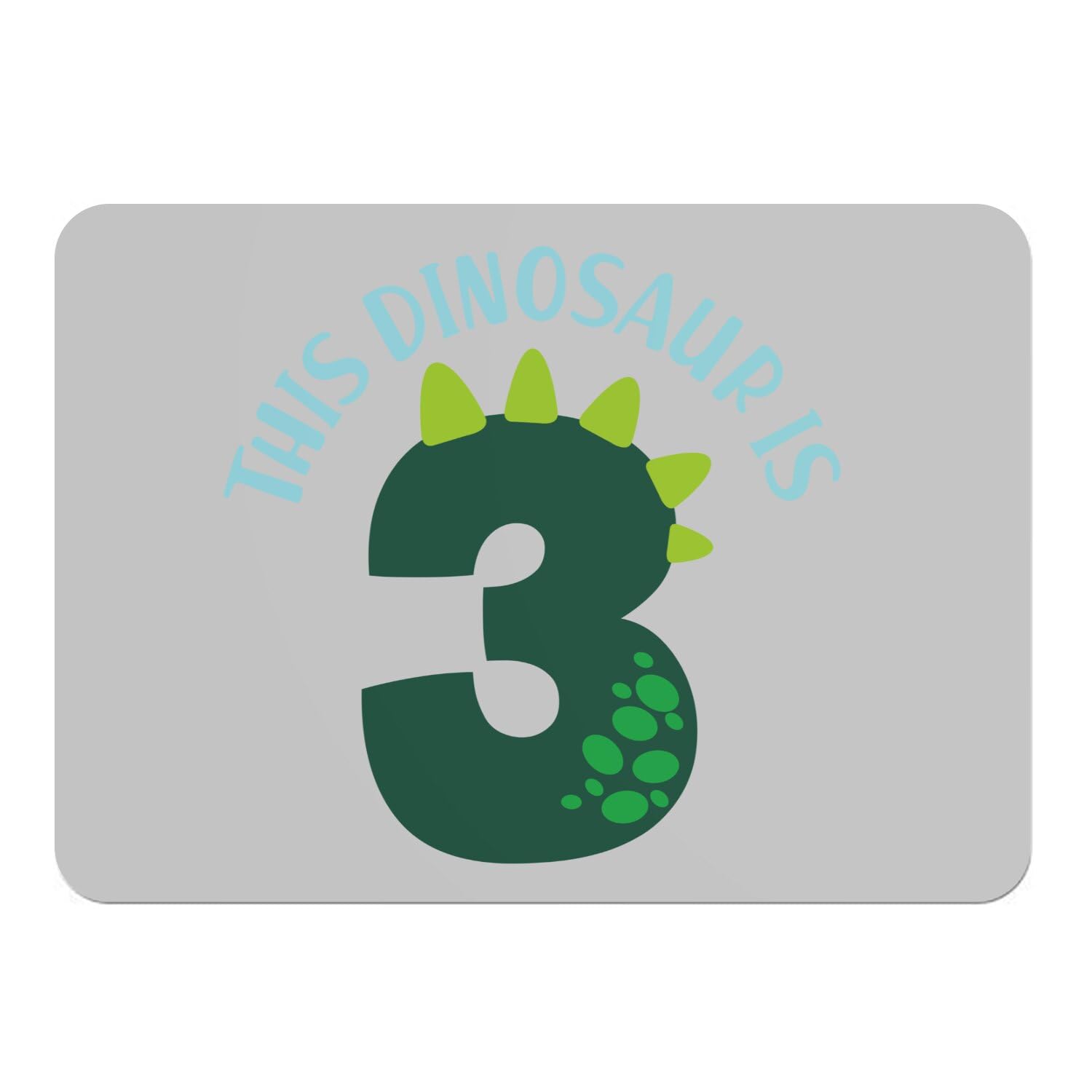 Lot de 4 sets de table liège gris dinosaure pour anniversaire et goûter enfant