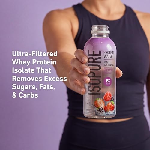 Image of Isopure Clear Protein Water with Electrolytes Mixed Berry 20 oz, 12ct