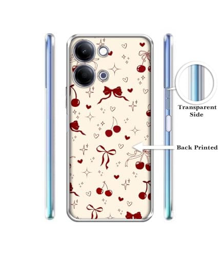 Image of Cherry Charm Printed Silicon Soft TPU Back Case Cover Compatible with Vivo Y05 5G / Y11 5G / Y21 5G