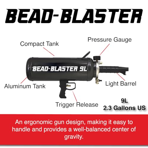 Image of LAUCO Handheld Tire Bead Seater - Professional Automotive Tools, Carbon Fiber Bead Seater Blaster Tool with Rapid Air Release, Tire Inflator for Cars, Trucks, Commercial Vehicles (9 Liter) 9538