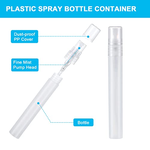 108 Pieces 10 ml Spray Bottles Plastic Perfume Bottles Empty Fine Mist Perfume Bottle for Essential Oils Supplies(Clear)2