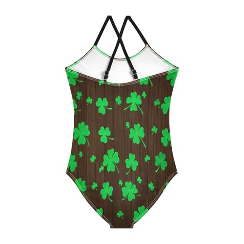 St. Patrick's Day Child Girl Swimsuit, Beach Swim Suits Kids 3-10 Y with Adjustable Shoulder Strap, 3-10 Y2