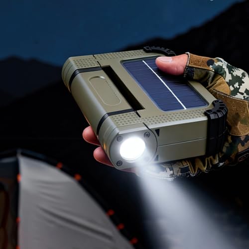 Lanterne solaire de camping rechargeable et lampe de poche portable pour l'extérieur - 4