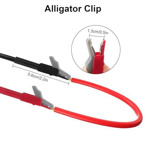 Image of 12PCS Multimeter Leads, Back Probe Kit, Multimeter Test Leads Kit with Alligator Clips, Replaceable Wire Piercing Probes, Test Hooks, Back Probe Pins