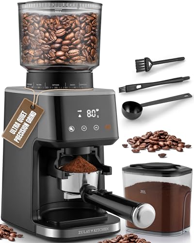 Zulay Adjustable Espresso Grinder - Anti-Static Commercial Burr Coffee Grinder - 51 Precise Grind Settings Electric Mill Grinder for Espresso, Percolator, French Press, American, Turkish, Drip Coffee Zulay Adjustable Espresso Grinder - Anti-Static Commercial Burr Coffee Grinder - 51 Precise Grind Settings Electric Mill Grinder for Espresso, Percolator, French Press, American, Turkish, Drip Coffee