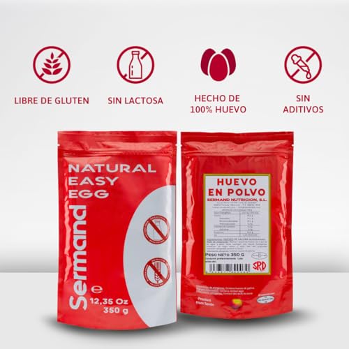 Eipulver (350 g) | Pasteurisiertes Ei in Pulverform | Getrocknetes Ei | Ohne Zusatzstoffe | Glutenfrei & laktosefrei | Zip-Beutel Verpackung