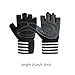 Menolana 2 Pieces Workout Gloves Black Breathable Anti Slip Accessory Exercise Gloves for Weightlifting Biking Riding Fitness Pull Ups, M