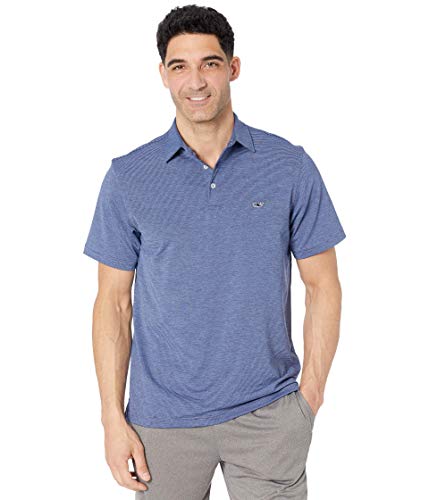 vineyard vines Men's St. Jean Short Sleeve Stripe Sankaty Polo