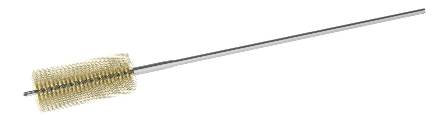 Albion Engineering Company 800-G01 Bulk Gun Barrel Brush with Curved Handle for Manual Cleaning