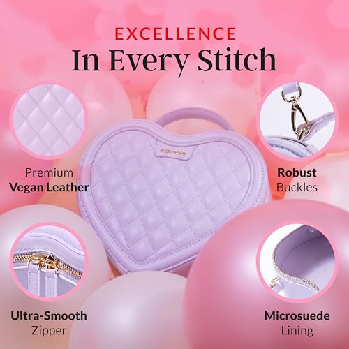 Women's Heart Shaped Purse, Designer Crossbody Handbag, Valentine's, Birthday, Wedding Gift Ideas for Her4